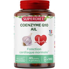 Superdiet Coenzyme Q 10-Garlic 180 capsules