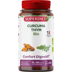 Superdiet Organic Turmeric-Thyme 90 capsules