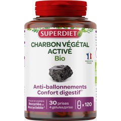 Superdiet Bioes Active Vegetable Charcoal 120 capsules