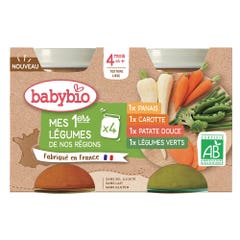 Babybio Petits Pots Bioes My first vegetables from 4 months 4x130g