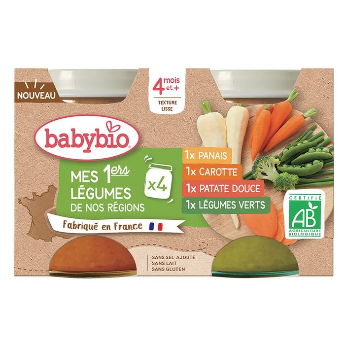 Petits Pots Bioes 4x130g My first vegetables from 4 months Babybio