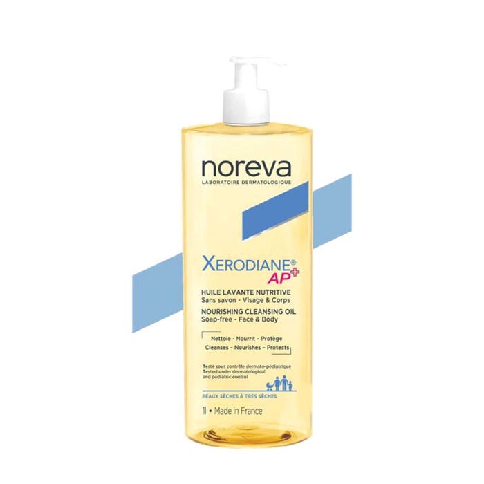 Cleansing Oil 1l Xerodiane Ap+ Face and Body Dry to Very Dry Skin Noreva