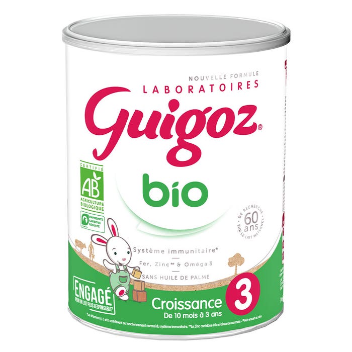 Organic Growth 3 Milk Powder 800g From 10 Months to 3 Years Guigoz
