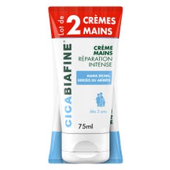 Cicabiafine Hand Cream Intense Repair Sèches gercèes ou abîmées 2x75ml