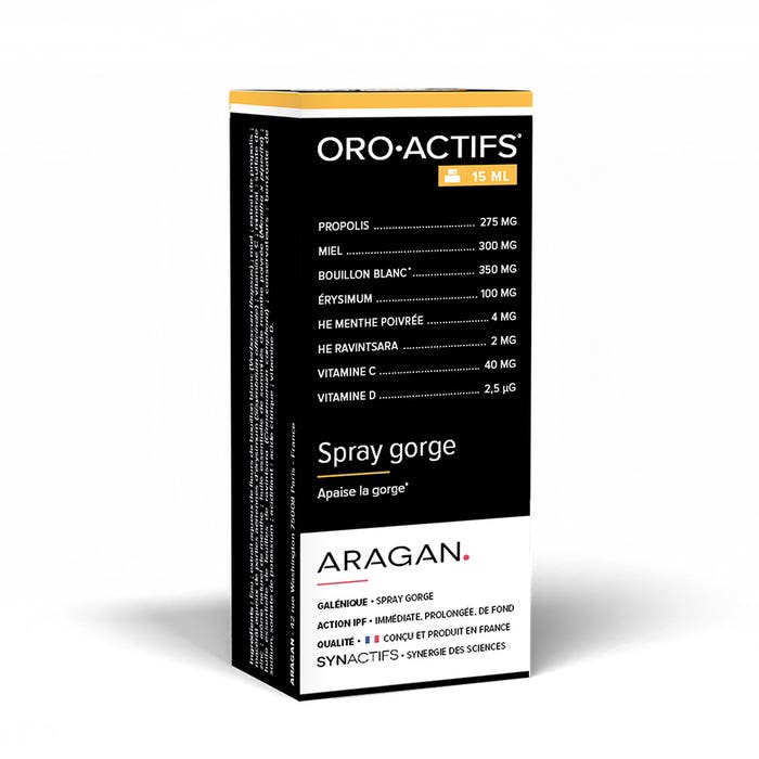 Aragan Synactifs Oroactifs Throat Spray 15ml
