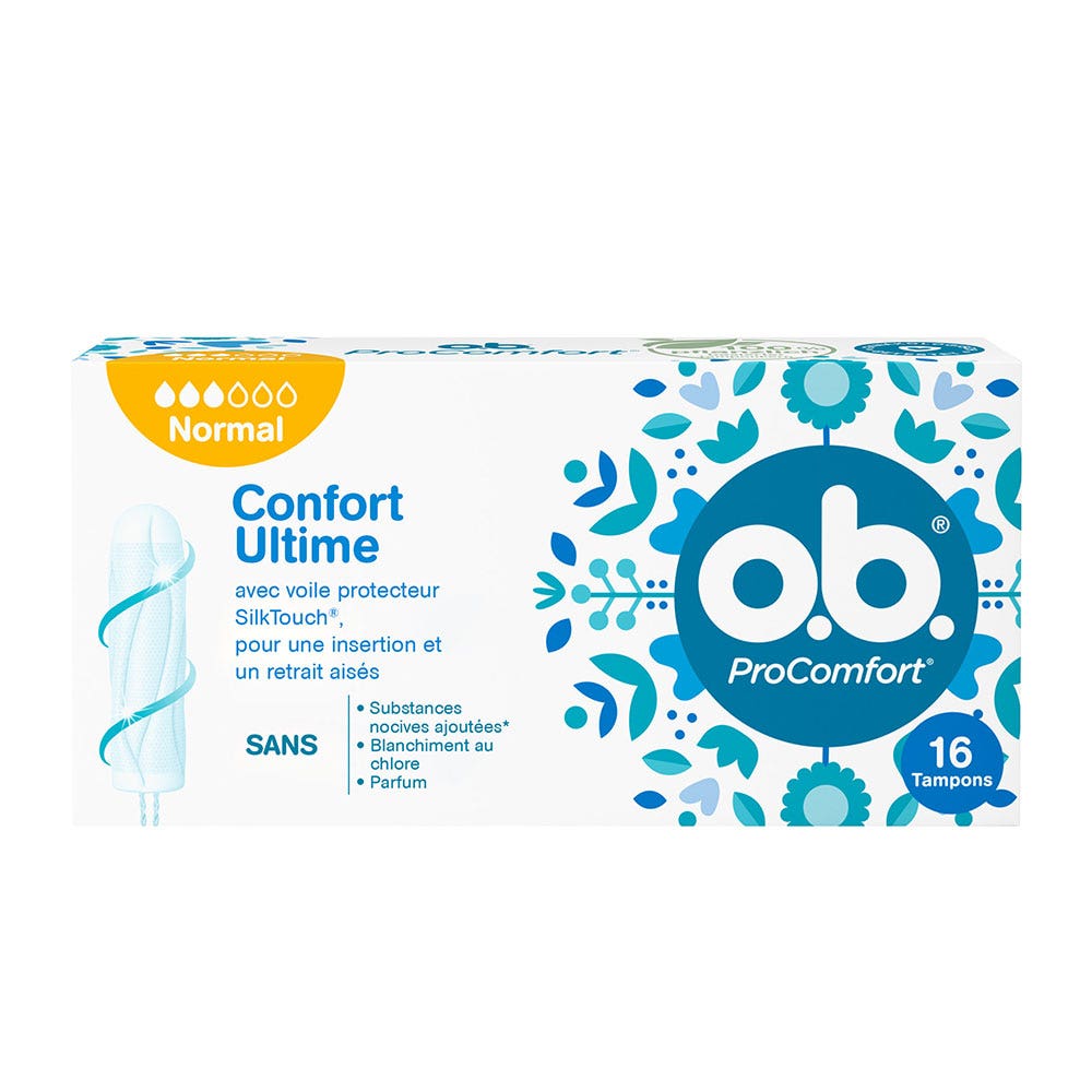 O.B. Pro Comfort Normal pads Without applicator x16