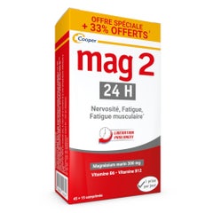 Mag 2 Mag 2 24h Marine Magnesium 45 Tablets +33% Offered 45 + 15 Comprimes