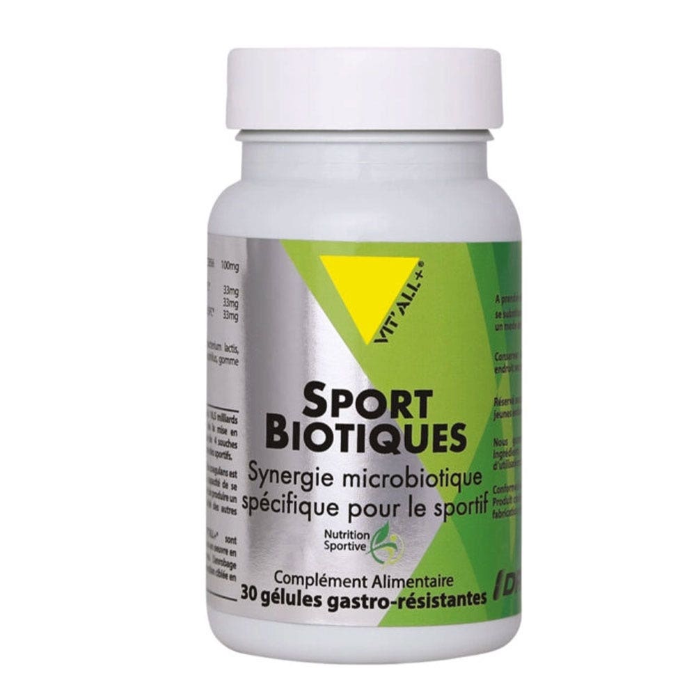 Vit'All+ Sport Biotiques with Lactospore Specific Microbiota Synergy For Athletes 30 Gastro-resistant capsules