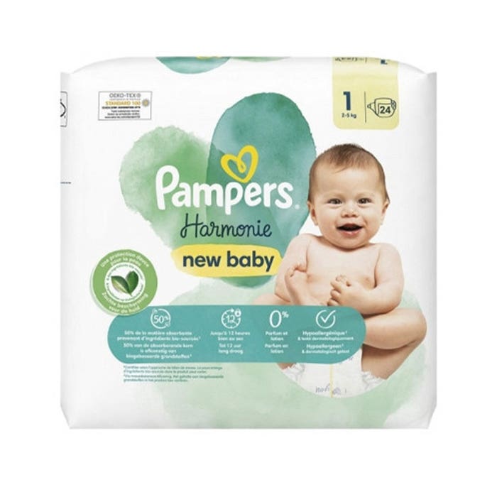 Layers x24 Harmonie Size 1 2 to 5Kg Pampers
