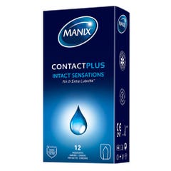 Manix Contact Plus Thin and extra lubricated condoms x12