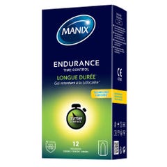 Manix Endurance Long-lasting lubrifying condoms Time Control x12