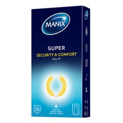 Manix Super Condoms Safety And Comfort X6 Easy Fit Super Easy Fit x6