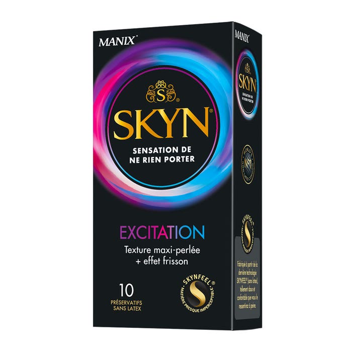Manix Excitation Maxi pearl texture + shivering effect condoms Latex-free x10