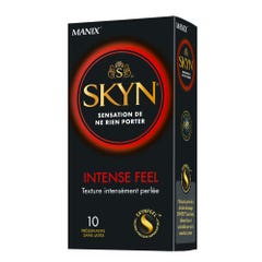 Manix Intense Feel Skyn Intense Feel Latex-free Condoms X10 Texture Intensément Perlée x10