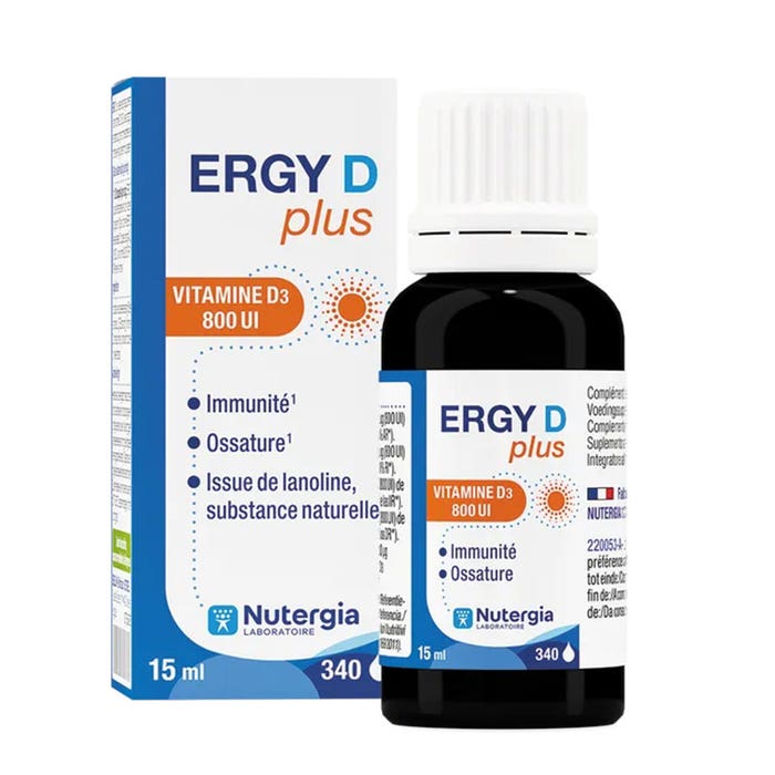 Ergy D Vitamin D3 Immune Defense 15ml Vitamine D3 800 UI Nutergia