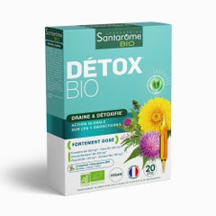 Santarome Bio Detox X 20 Phials Draine & Détoxifie 200ml