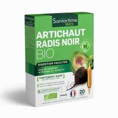 Santarome Bio Artichoke Black Radish X 20 Phials Facilite la digestion 200ml