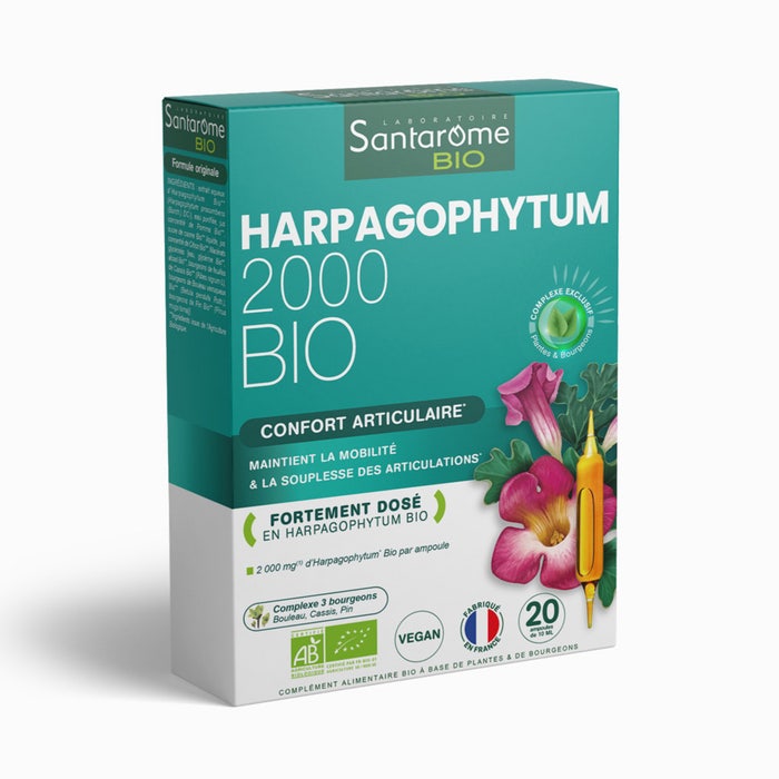 Santarome Organic Harpagophytum 2000 Douleurs articulaires x 20 Ampoules