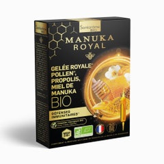 Santarome Organic Royal Jelly Pollen Propolis Manuka Honey 20 Ampoules