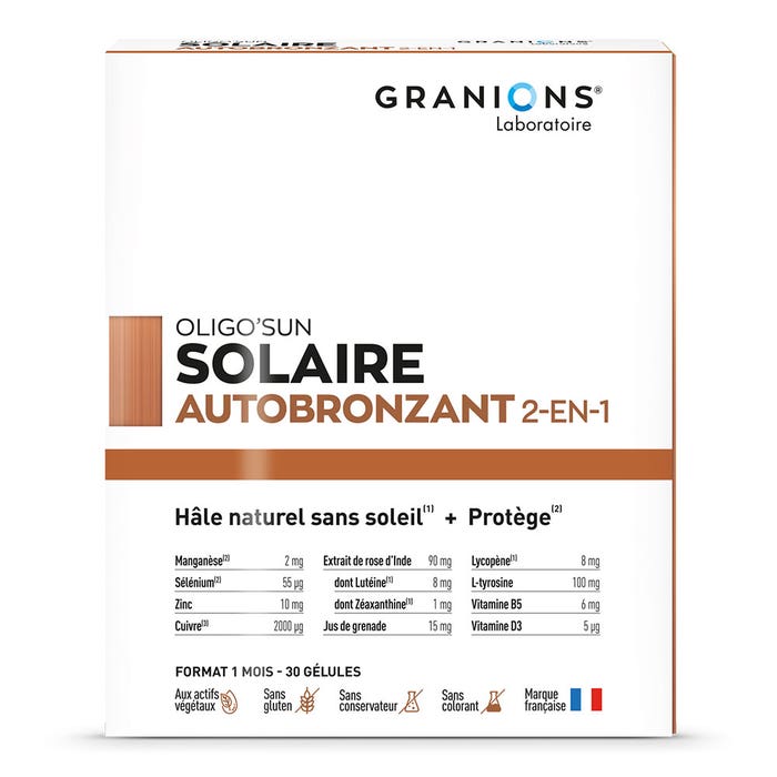 Granions Oligo'Sun Sunscreens Self Tanners 1 Month Cure 30 capsules
