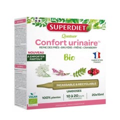 Superdiet Quatuor Corfort Urinaire Bio 20 single-dose 15ml