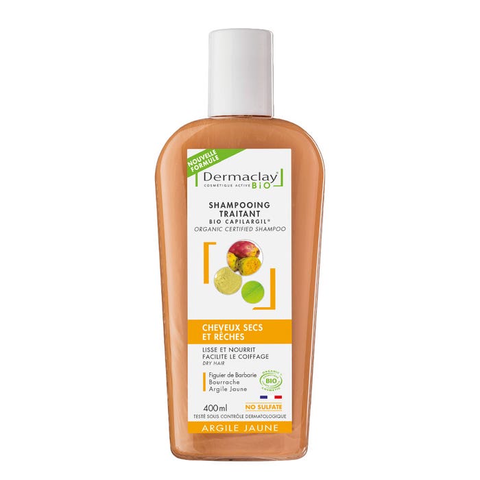 Organic Treatment Shampoo 400ml Dry and Dull Yellow Clay Dermaclay