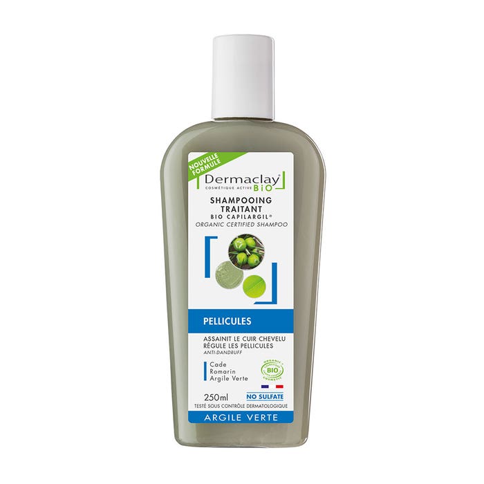 Bio Anti Dandruff Shampoo 250ml Anti pelliculaire Argile Verte Dermaclay