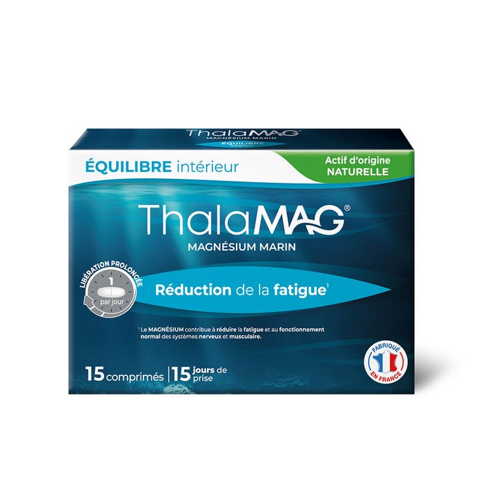 30 Capsules Marine Magnesium Fatigue & Anxiety Thalamag 15 comprimés Lp Thalamag