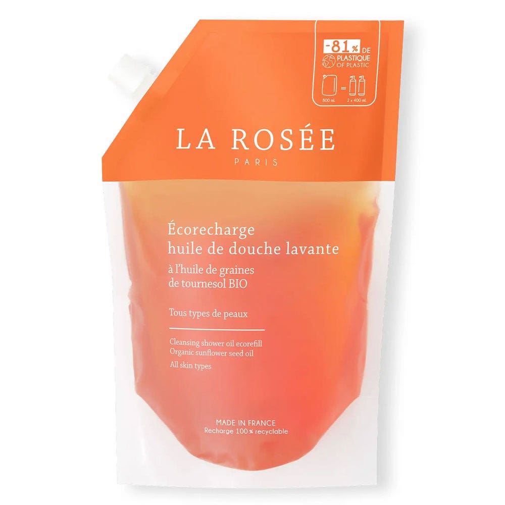 LA ROSÉE Eco refill Ecorecharge Huile de douche lavante With Organic Sunflower Seed Oil 800ml
