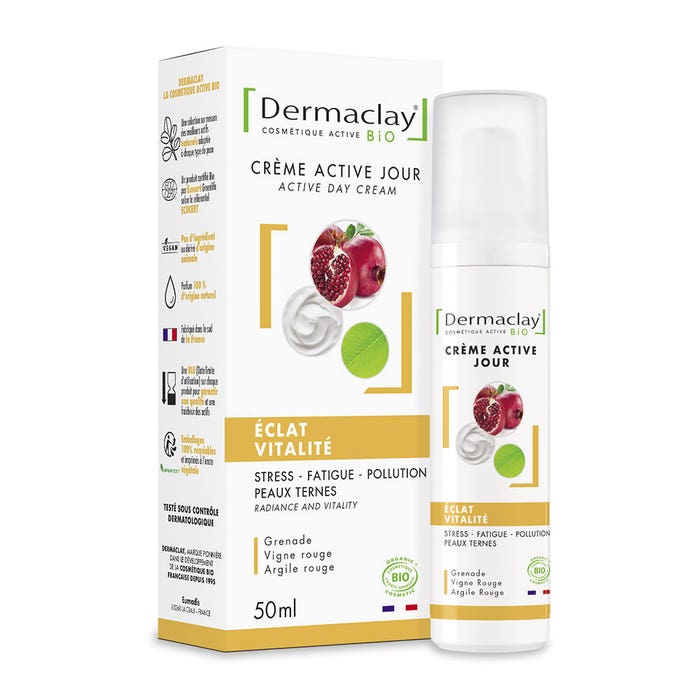 Dermaclay Bioes Active Day Radiance & Vitality Cream 50ml
