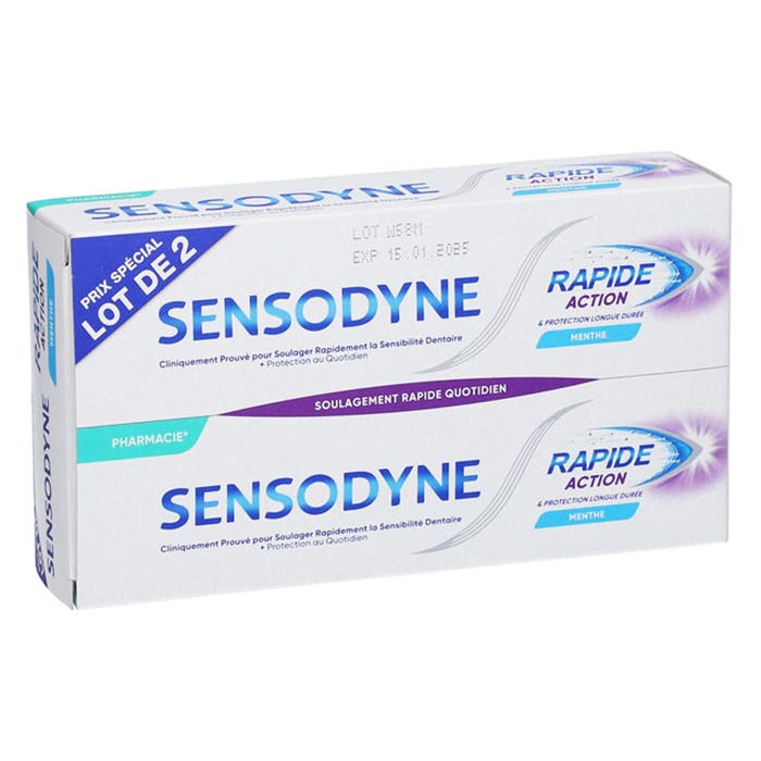Fast And Long-Lasting Protection Toothpaste 2x75ml Sensodyne