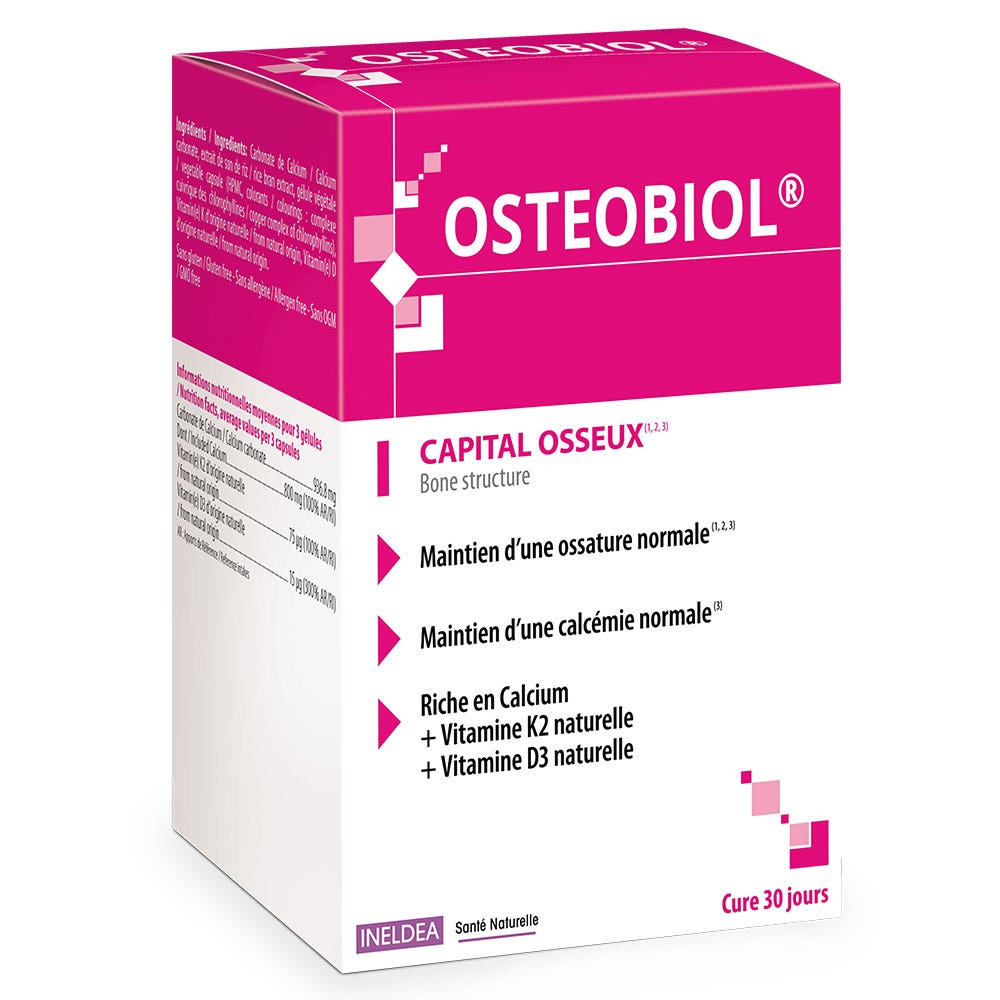 Ineldea Santé Naturelle Osteobiol 90 Vegetable Gelules