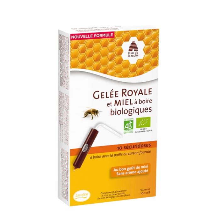 Pileje Les huiles Escofines Royal Jelly + Honey X 10 Drinkable Units 10 sécuridoses