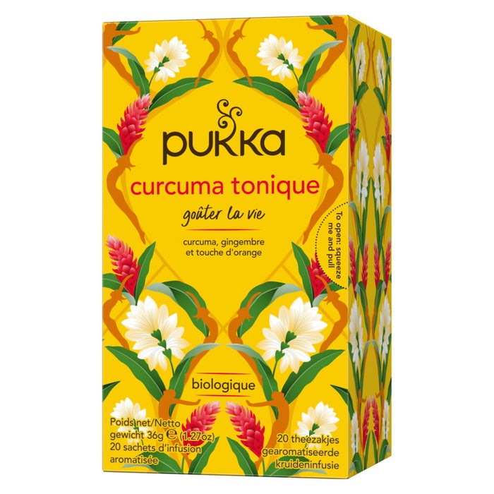 Organic Herbal Teas Turmeric Tonic 20 sachets Pukka