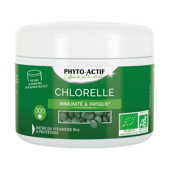 Chlorelle Ecocert 300 Tablets Phyto-Actif