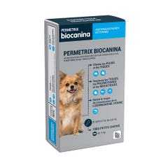 Biocanina Antiparasitaire externe Spot-on solution for very small dogs up to 4 kg Permetrix 3 pipettes