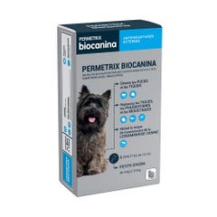 Biocanina Pest Control Spot-on solution for small dogs from 4 kg to 10 kg Permetrix 3 pipettes