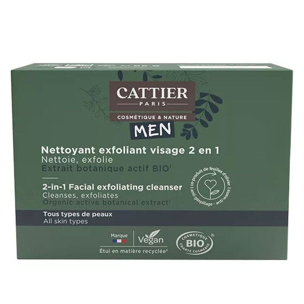 Cattier Man 2 in 1 Exfoliating Cleanser - Solide Bioes 85g