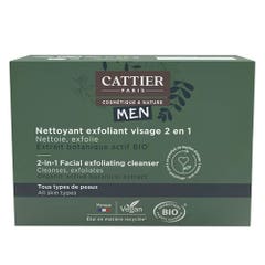 Cattier Man 2 in 1 Exfoliating Cleanser - Solide Bioes 85g