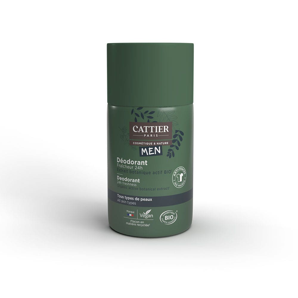 Cattier Man Bioes Roll on Deodorants 24-hour freshness 50ml