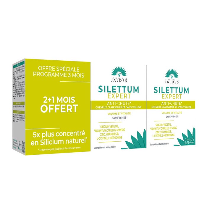 Expert Anti-Hair Loss 180 tablets Silettum for thinning hair and lack of volume Jaldes