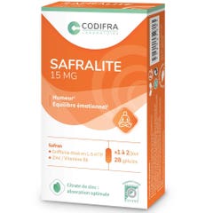 Codifra Safralite 15mg Humeur et Equilibre Emotionnel 28 Gélules