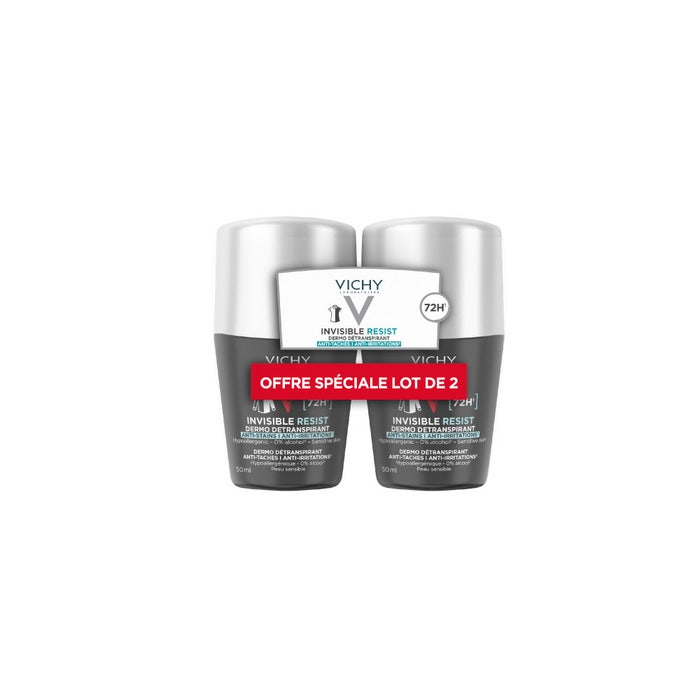Vichy Man Anti-perspirant Roll On Deodorant 72h Sensitive Skin 2x50ml