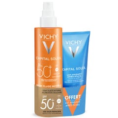 Vichy Capital Soleil Invisible Fluid Spray SPF50+ - 200 ml + After-Sun 100 ml OFF FREE 200ml