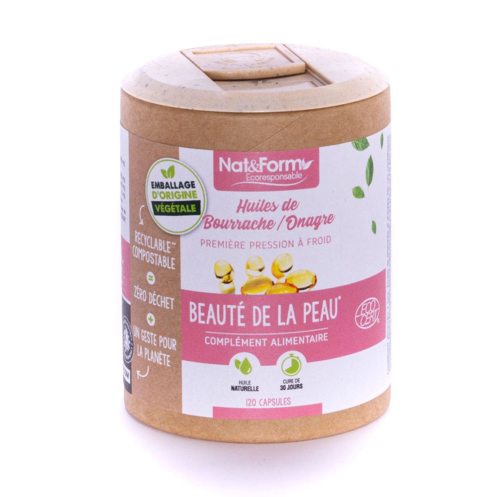 Nat&Form NAT&FORM Organic Borage & Evening Primrose Oil Skin beauty 120 Capsules