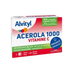 Alvityl Acerola 1000 Vitamine C Immunité 30 Comprimes A Croquer