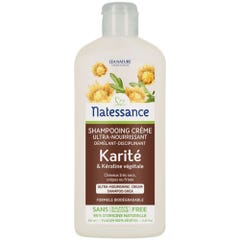 Natessance Shea Butter Shampoo Dry To Very Dry Hair Cheveux Très secs, crépus ou grisés 250ml