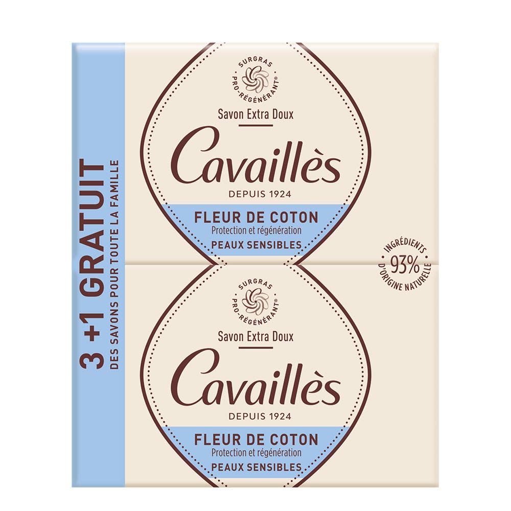 Rogé Cavaillès Extra Gentle Savon Fleur De Coton 4x250g