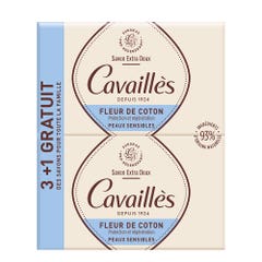 Rogé Cavaillès Extra Gentle Savon Fleur De Coton 4x250g
