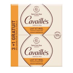 Rogé Cavaillès Extra Doux Extra Rich Milk And Honey Soap 4x 250g